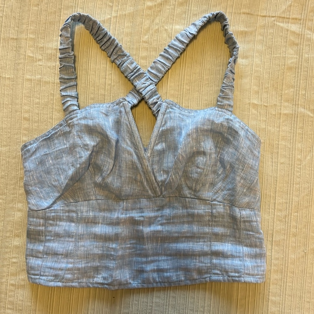 Anthropologie Linen Tank Top